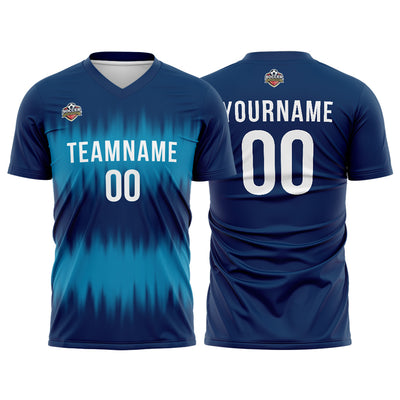 Custom Soccer Jerseys for Men Women Personalized Soccer Uniforms for Adult and Kid Navy-Teal enthsush