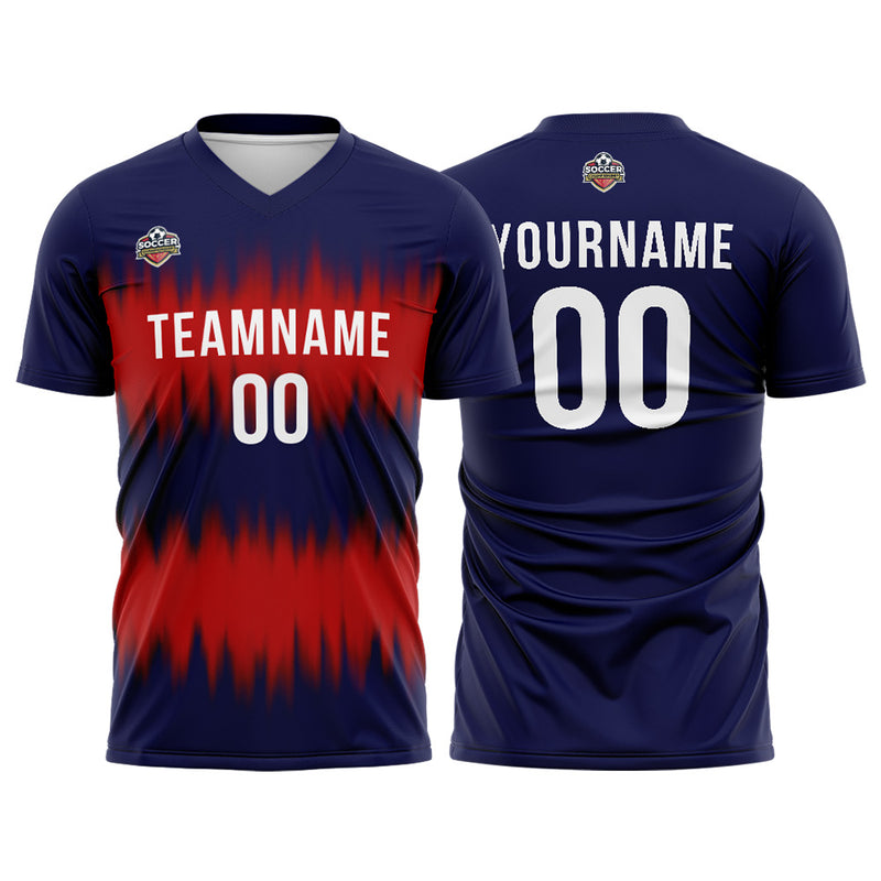 Custom Soccer Jerseys for Men Women Personalized Soccer Uniforms for Adult and Kid White-Navy