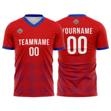 Custom Soccer Jerseys for Men Women Personalized Soccer Uniforms for Adult and Kid Red-Blue