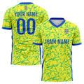 Custom Soccer Jerseys for Men Women Personalized Soccer Uniforms for Adult and Kid Yellow&Royal enthsush