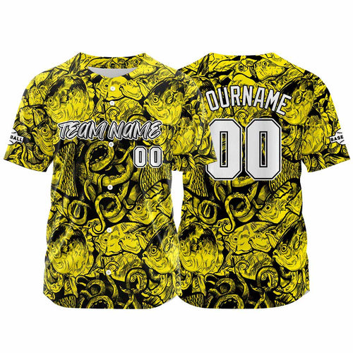 Custom Baseball Uniforms High-Quality for Adult Kids Optimized for Performance Seabed-Yellow enthsush