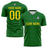 Custom Soccer Jerseys for Men Women Personalized Soccer Uniforms for Adult and Kid Green&Yellow