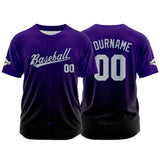 Custom Full Print Design Authentic Baseball Jersey black-purple