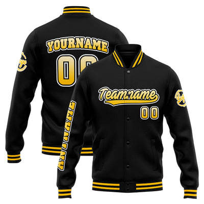 Custom Varsity Jacket Letterman jacket for Men, Women and Youth Yellow Black enthsush