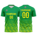 Custom Soccer Jerseys for Men Women Personalized Soccer Uniforms for Adult and Kid Green-Yellow enthsush