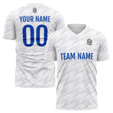 Custom Soccer Jerseys for Men Women Personalized Soccer Uniforms for Adult and Kid White&Blue