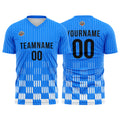 Custom Soccer Jerseys for Men Women Personalized Soccer Uniforms for Adult and Kid Blue-White enthsush