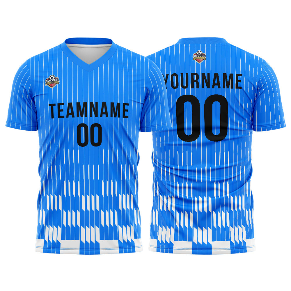 Custom Soccer Jerseys for Men Women Personalized Soccer Uniforms for Adult and Kid Blue-White enthsush