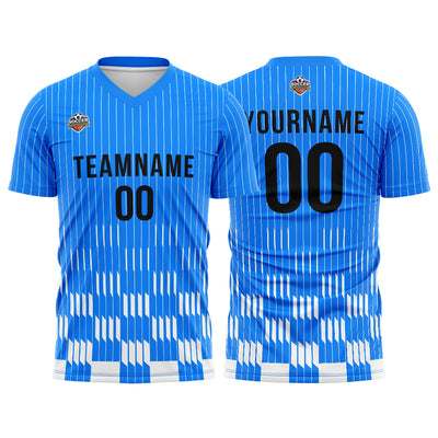 Custom Soccer Jerseys for Men Women Personalized Soccer Uniforms for Adult and Kid Blue-White enthsush