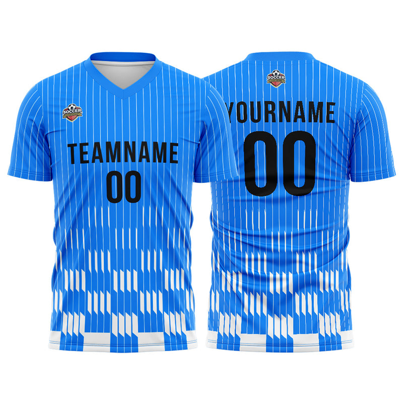 Custom Soccer Jerseys for Men Women Personalized Soccer Uniforms for Adult and Kid Blue-White