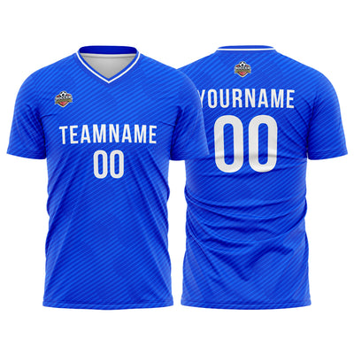 Custom Soccer Jerseys for Men Women Personalized Soccer Uniforms for Adult and Kid Blue-White enthsush