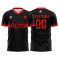 Custom Soccer Jerseys for Men Women Personalized Soccer Uniforms for Adult and Kid Black-Red enthsush
