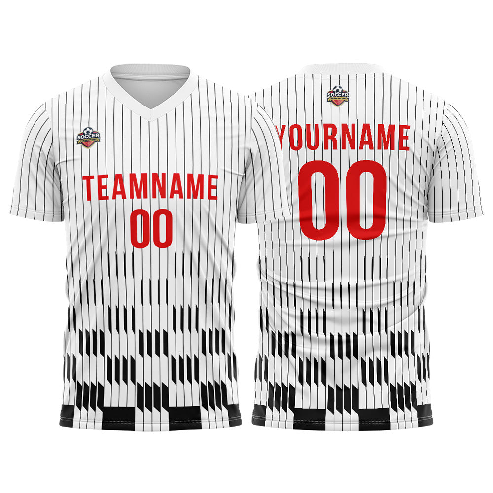 Custom Soccer Jerseys for Men Women Personalized Soccer Uniforms for Adult and Kid Black-White enthsush