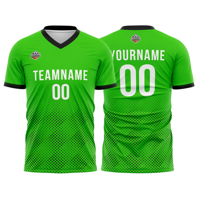 Custom Soccer Jerseys for Men Women Personalized Soccer Uniforms for Adult and Kid Green-Black