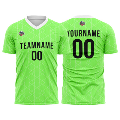 Custom Soccer Jerseys for Men Women Personalized Soccer Uniforms for Adult and Kid Neon Green-White enthsush