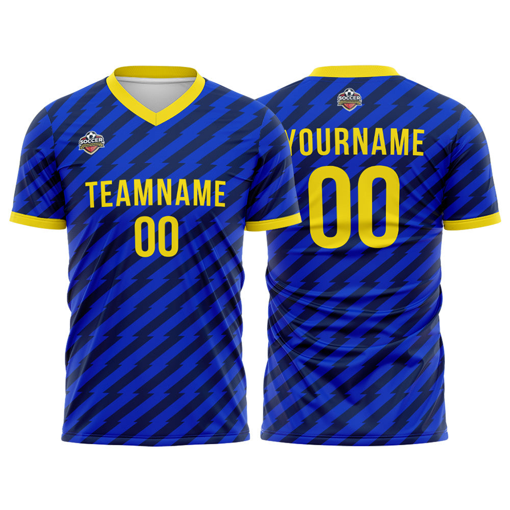 Custom Soccer Jerseys for Men Women Personalized Soccer Uniforms for Adult and Kid Royal-Yellow enthsush