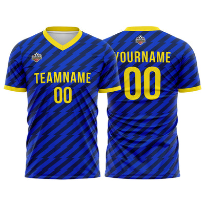 Custom Soccer Jerseys for Men Women Personalized Soccer Uniforms for Adult and Kid Royal-Yellow enthsush