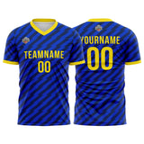 Custom Soccer Jerseys for Men Women Personalized Soccer Uniforms for Adult and Kid Royal-Yellow