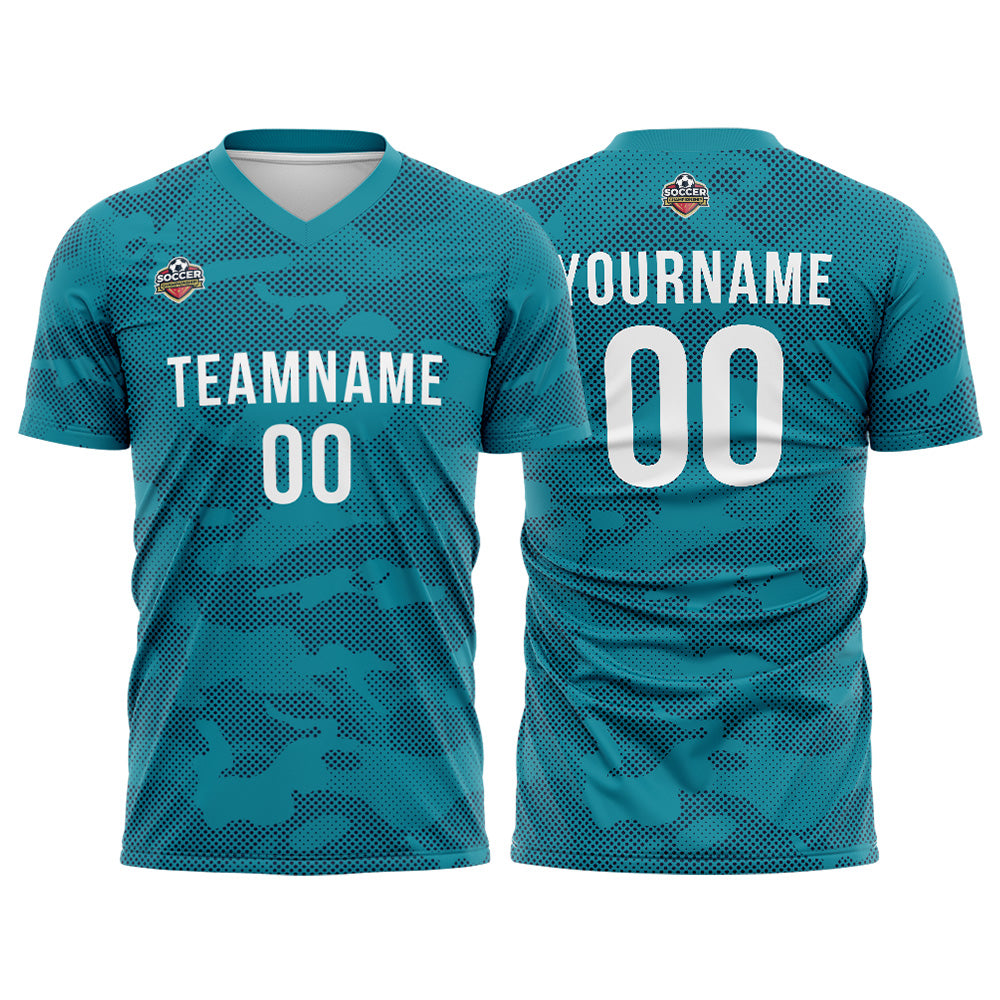 Custom Soccer Jerseys for Men Women Personalized Soccer Uniforms for Adult and Kid Teal-Navy enthsush