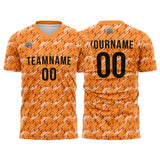 Custom Soccer Jerseys for Men Women Personalized Soccer Uniforms for Adult and Kid Orange-White
