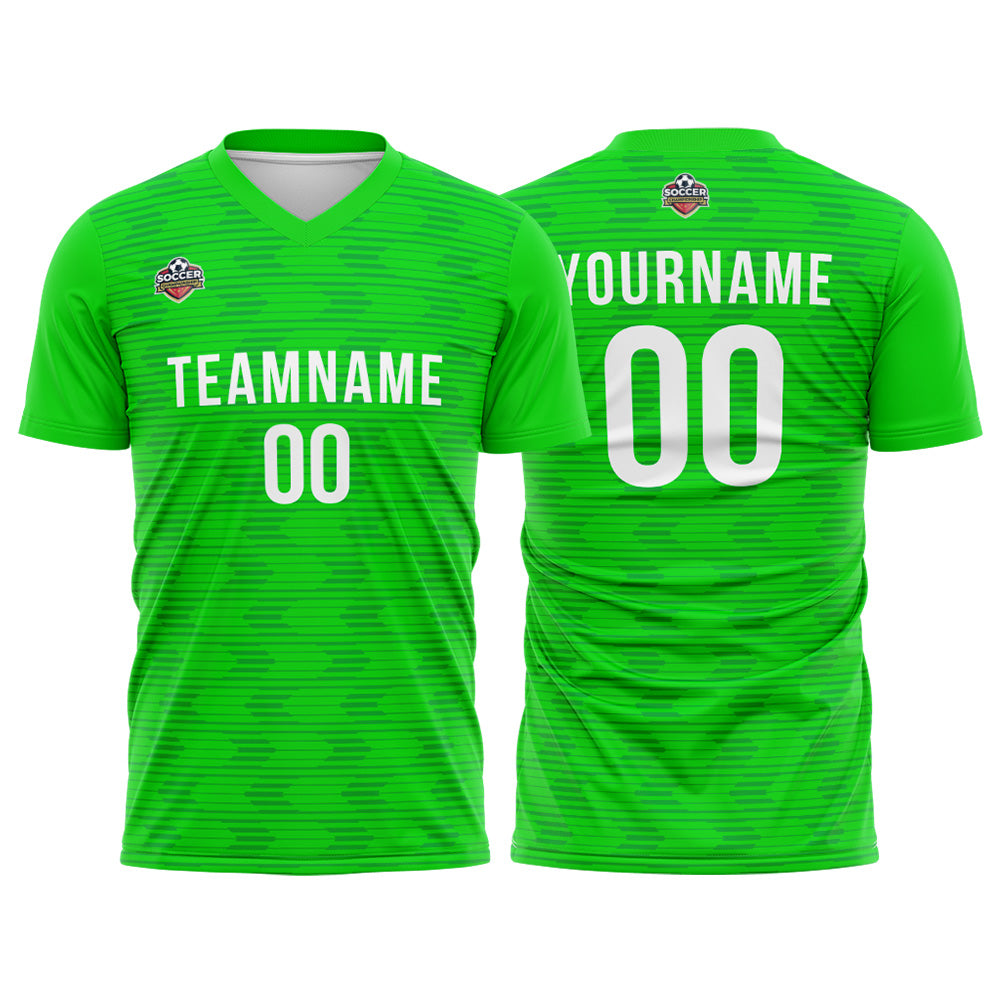 Custom Soccer Jerseys for Men Women Personalized Soccer Uniforms for Adult and Kid Green-White enthsush