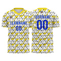 Custom Soccer Jerseys for Men Women Personalized Soccer Uniforms for Adult and Kid Yellow-Black enthsush