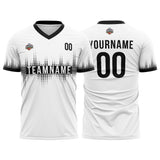 Custom Soccer Jerseys for Men Women Personalized Soccer Uniforms for Adult and Kid White-Black