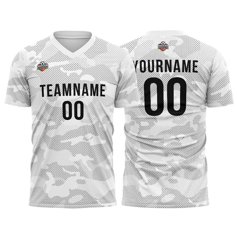 Custom Soccer Jerseys for Men Women Personalized Soccer Uniforms for Adult and Kid White-Black