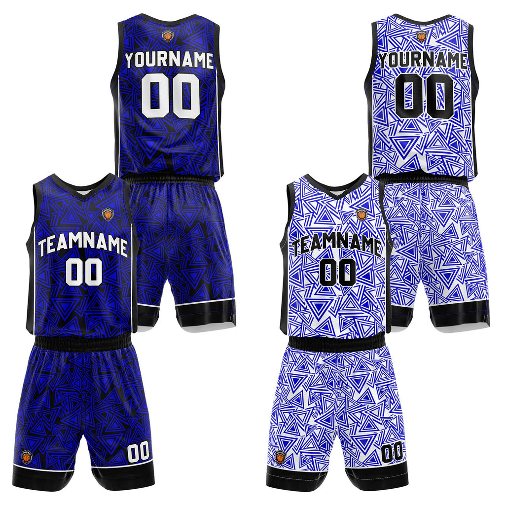 Custom Royal Reversible Basketball Suit for Adults and Kids Personalized Jersey enthsush