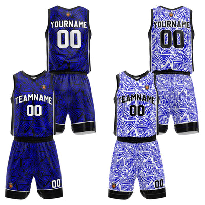 Custom Royal Reversible Basketball Suit for Adults and Kids Personalized Jersey enthsush