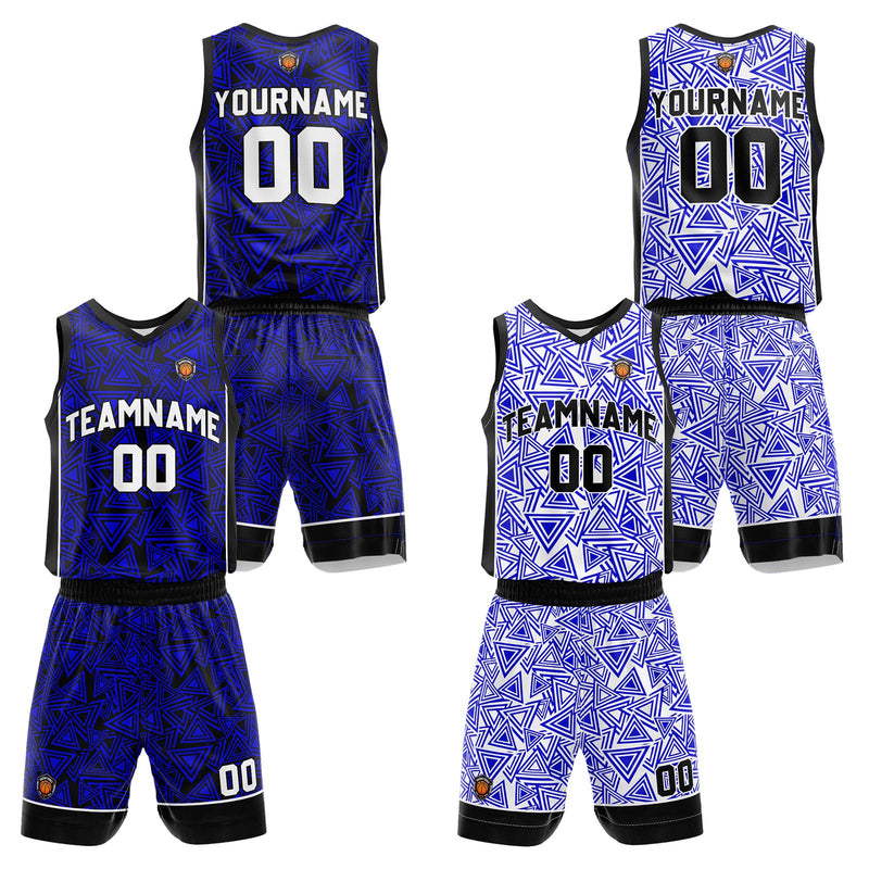 Custom Royal Reversible Basketball Suit for Adults and Kids Personalized Jersey
