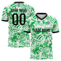 Custom Soccer Jerseys for Men Women Personalized Soccer Uniforms for Adult and Kid Green&White&Black enthsush