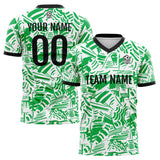 Custom Soccer Jerseys for Men Women Personalized Soccer Uniforms for Adult and Kid Green&White&Black