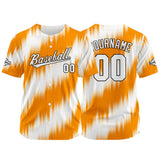 Custom Full Print Design Authentic Baseball Jersey orange-white