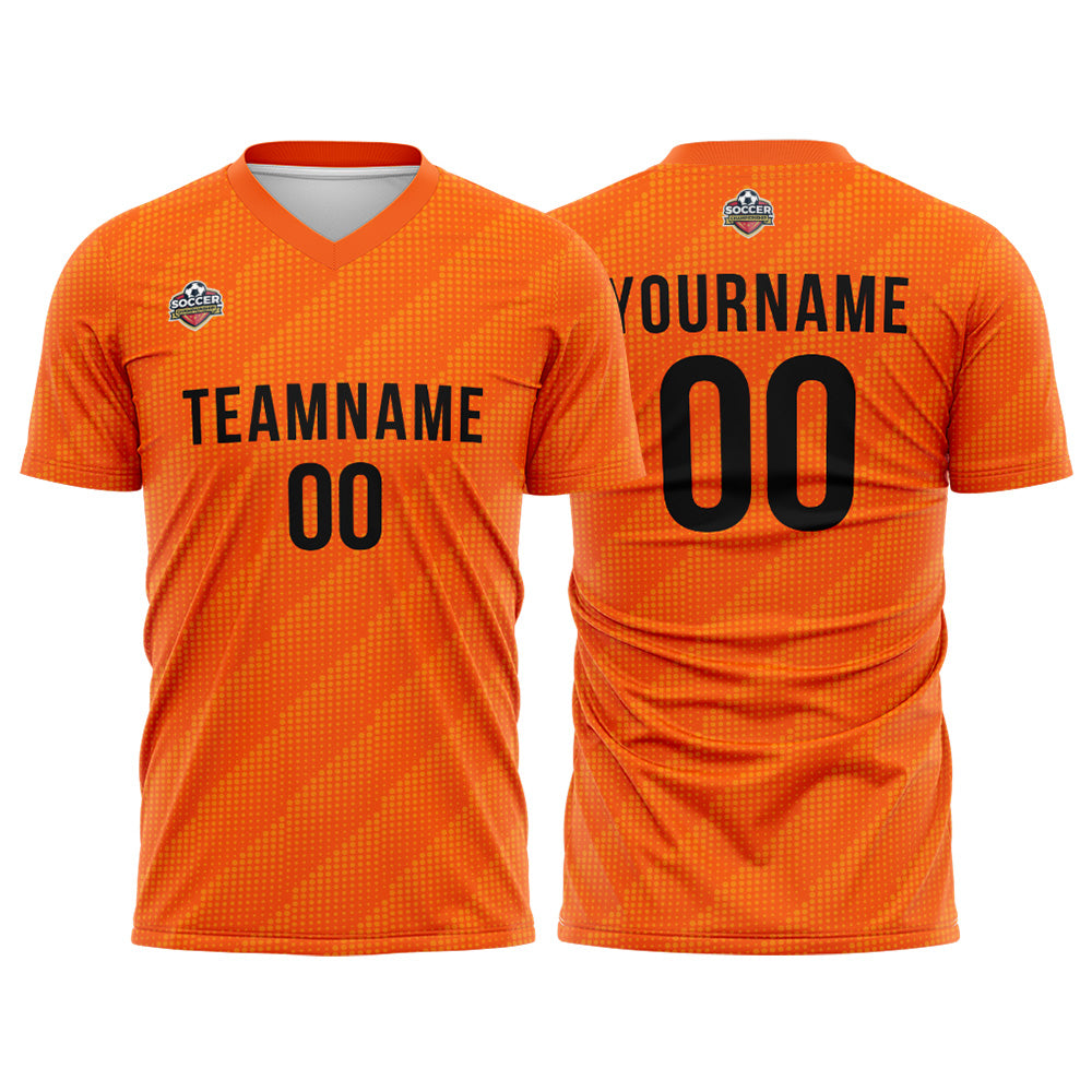 Custom Soccer Jerseys for Men Women Personalized Soccer Uniforms for Adult and Kid Orange enthsush