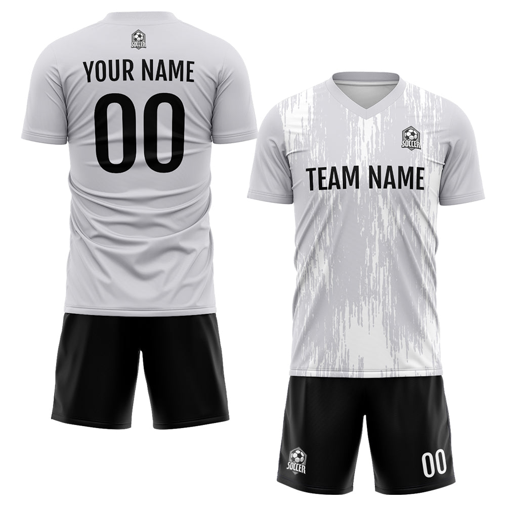 Custom Soccer Jerseys for Men Women Personalized Soccer Uniforms for Adult and Kid Gray enthsush