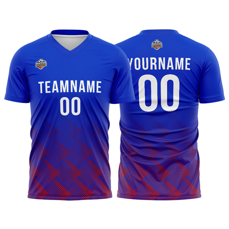 Custom Soccer Jerseys for Men Women Personalized Soccer Uniforms for Adult and Kid Royal-Red