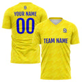 Custom Soccer Jerseys for Men Women Personalized Soccer Uniforms for Adult and Kid Yellow&Blue enthsush