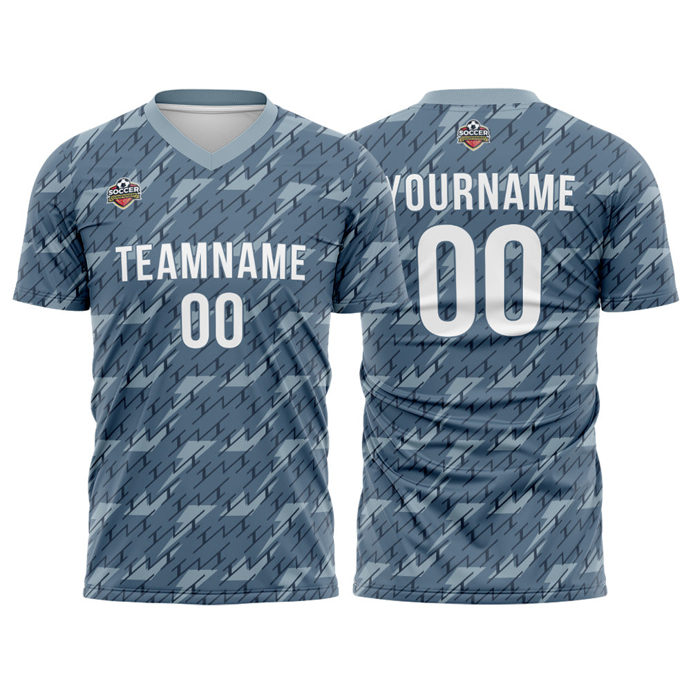 Custom Soccer Jerseys for Men Women Personalized Soccer Uniforms for Adult and Kid Gray-Black enthsush