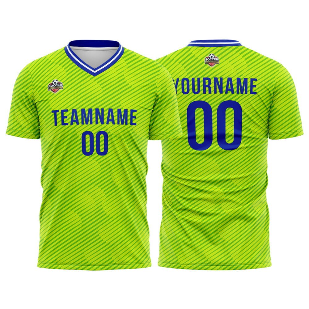 Custom Soccer Jerseys for Men Women Personalized Soccer Uniforms for Adult and Kid Green-Blue enthsush