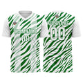 Custom Soccer Jerseys for Men Women Personalized Soccer Uniforms for Adult and Kid Green-White enthsush