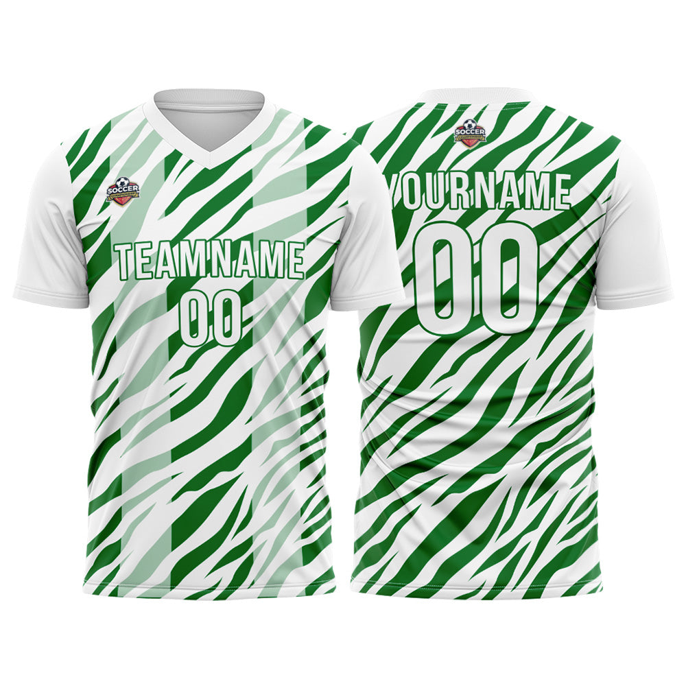Custom Soccer Jerseys for Men Women Personalized Soccer Uniforms for Adult and Kid Green-White enthsush