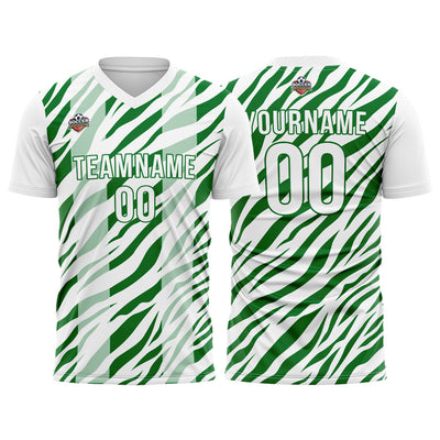 Custom Soccer Jerseys for Men Women Personalized Soccer Uniforms for Adult and Kid Green-White enthsush