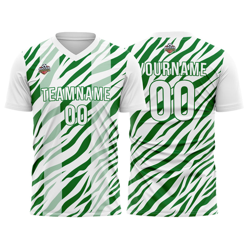 Custom Soccer Jerseys for Men Women Personalized Soccer Uniforms for Adult and Kid Green-White