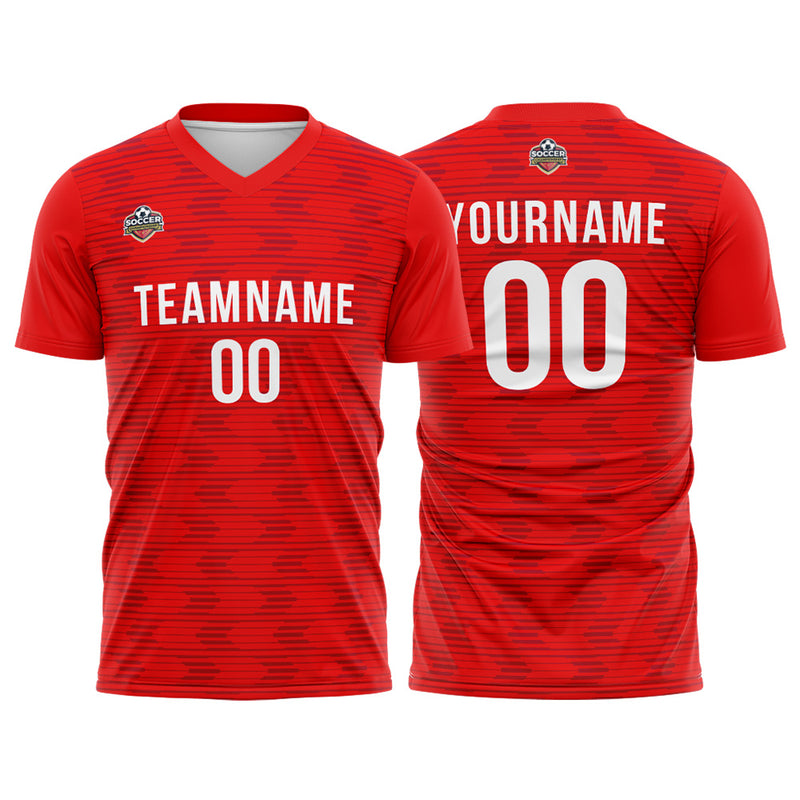 Custom Soccer Jerseys for Men Women Personalized Soccer Uniforms for Adult and Kid Red-White