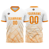 Custom Soccer Jerseys for Men Women Personalized Soccer Uniforms for Adult and Kid White-Orange