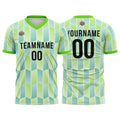 Custom Soccer Jerseys for Men Women Personalized Soccer Uniforms for Adult and Kid White-Neon Green enthsush