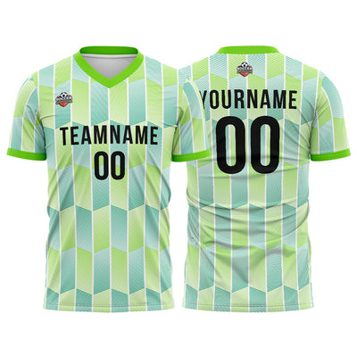 Custom Soccer Jerseys for Men Women Personalized Soccer Uniforms for Adult and Kid White-Neon Green enthsush