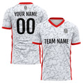 Custom Soccer Jerseys for Men Women Personalized Soccer Uniforms for Adult and Kid White&Red&Black enthsush
