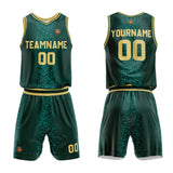 Custom Basketball Jersey Uniform Suit Printed Your Logo Name Number Green